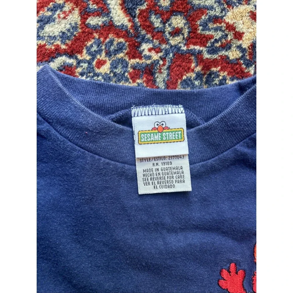 Vintage Sesame Street ELMO Baseball Hat Navy tshirt w/pocket 3 Toddler 3T